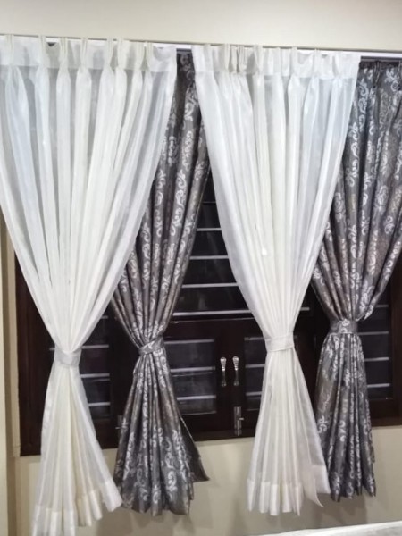 Triton Abstract Jacquard Eyelet Curtain